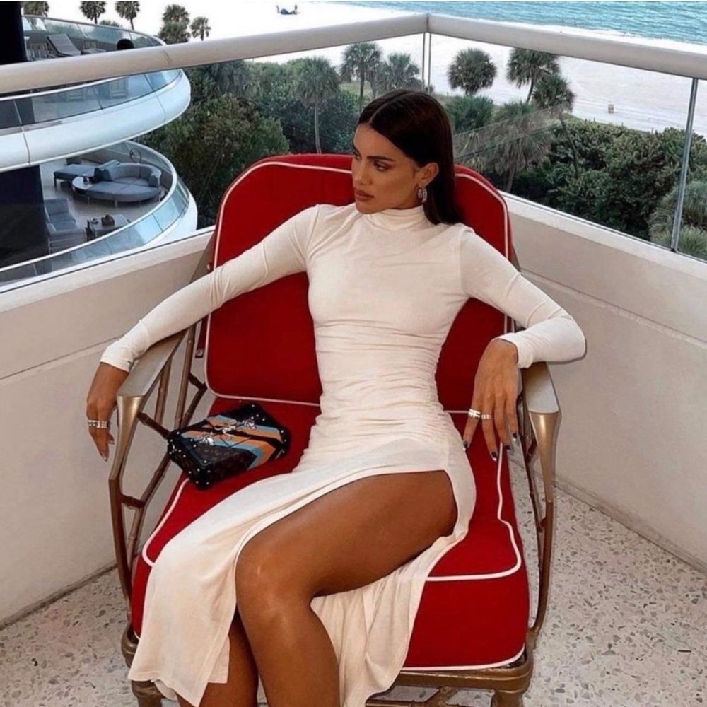 NEW NWT NEW Camila Coelho Benita Midi Dress in Cream Off White